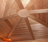 потолок шатром в сауне